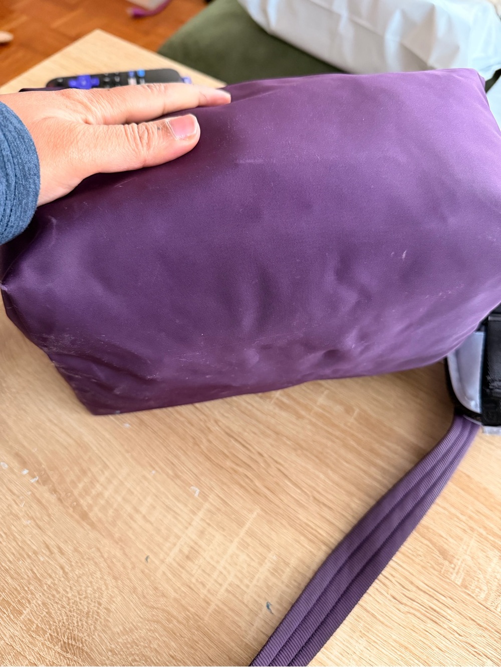Longchamp Crossbody Le Pliage Nylon Bag - Plum - Picture 7 of 8
